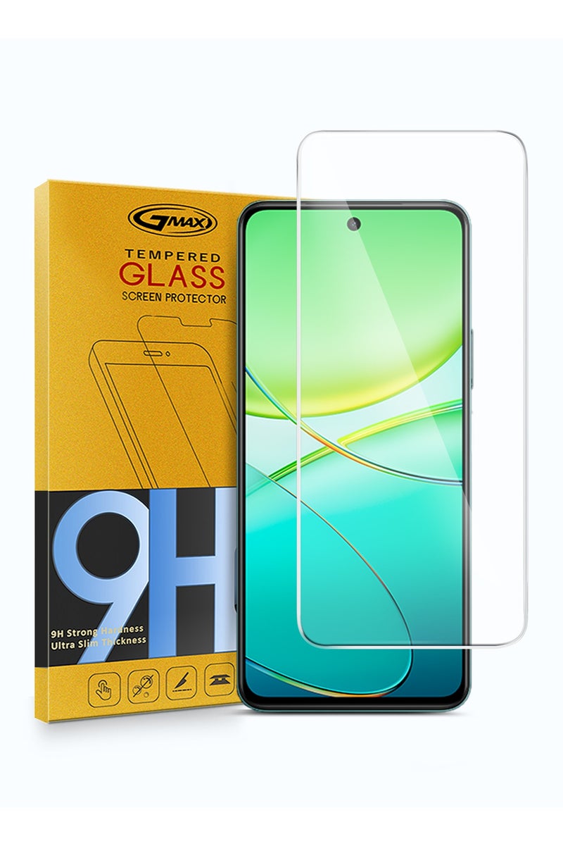 GMAX Premium Series Curved Edges 9H 2.5D Tempered Glass Screen Protector For Vivo Y38 / Vivo Y200t 5G 2024 Clear - Image 1