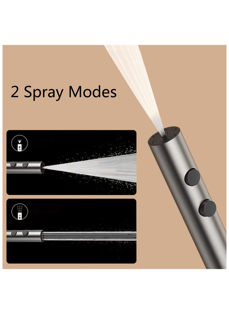 XiuWoo - Shower System with LED Digital Display Shower Faucet Set Wall Mount Rain Mixer Shower Combo Set 4 Way Shower Fixture with Rain Shower Head,3 Mode Handheld Shower,Bidet Shower,Tub Spout Grey - Image 1
