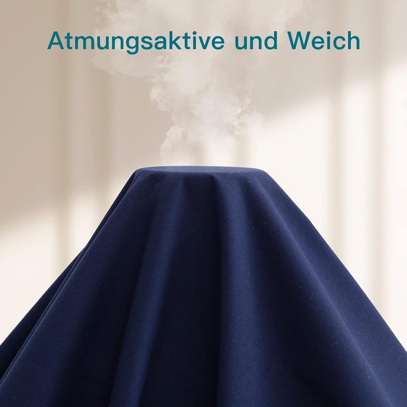 Arcona Mattress Protector 180 x 200 cm, Bed Fitted Sheet Style Mattress Protector, Waterproof Mattress Cover 180 x 200, Washable and Breathable Mattress Cover (Dark Blue) High precision lightweight material - Image 5