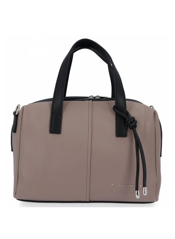 David Jones - David Jones Handbags for Women Purse Faux Leather Satchel Bags Stylish Tote Bags Shoulder Bag Ladies Handbag Color TAUPE - Image 1