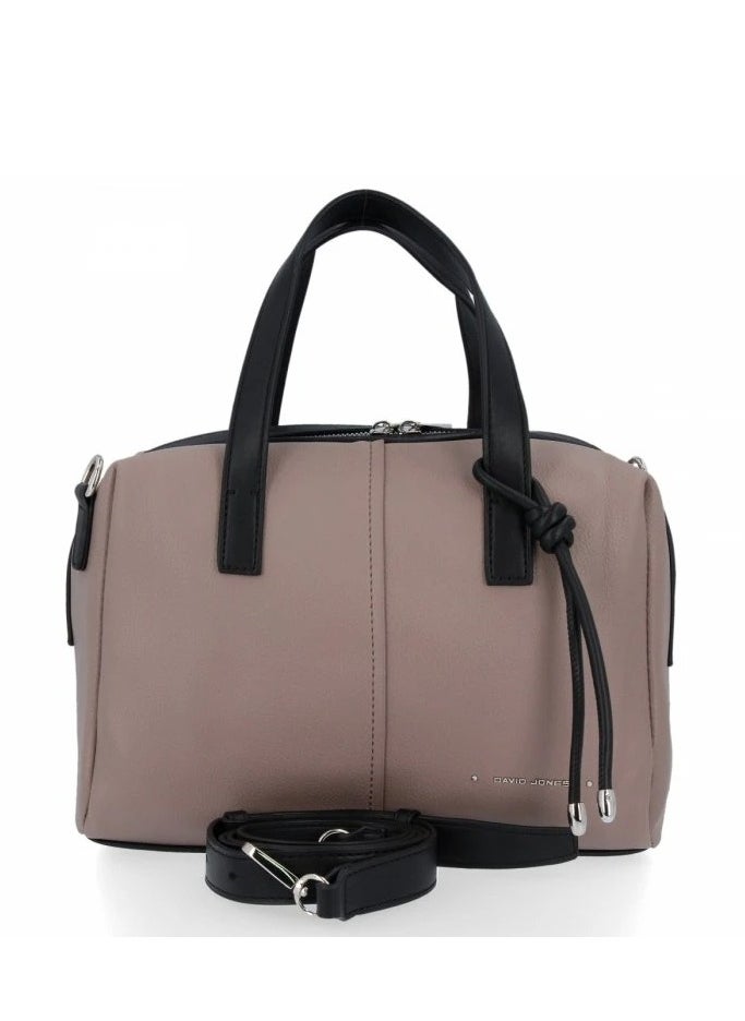 David Jones - David Jones Handbags for Women Purse Faux Leather Satchel Bags Stylish Tote Bags Shoulder Bag Ladies Handbag Color TAUPE - Image 1