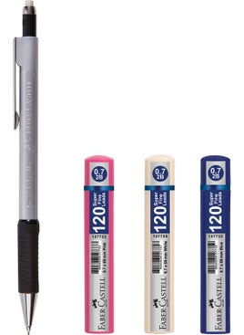 1347 Versatile Pen 0.7 Silver + 120 PIECE 0.7 Tip 3 Pieces