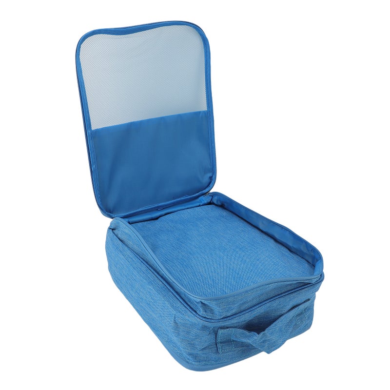 Travel Shoe Bag: 3-Layer 30x22x14cm Breathable Mesh Portable Shoe Storage Organizer - With Carry Handle & Double Zippers for Travel Gym Home Organization - Image 3
