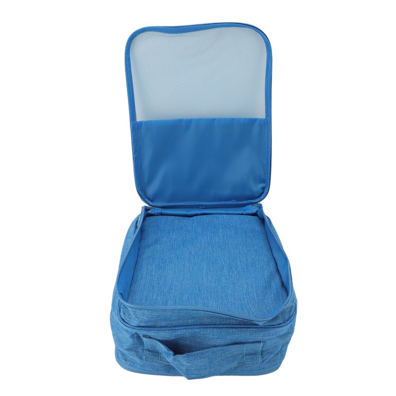 Travel Shoe Bag: 3-Layer 30x22x14cm Breathable Mesh Portable Shoe Storage Organizer - With Carry Handle & Double Zippers for Travel Gym Home Organization - Image 4
