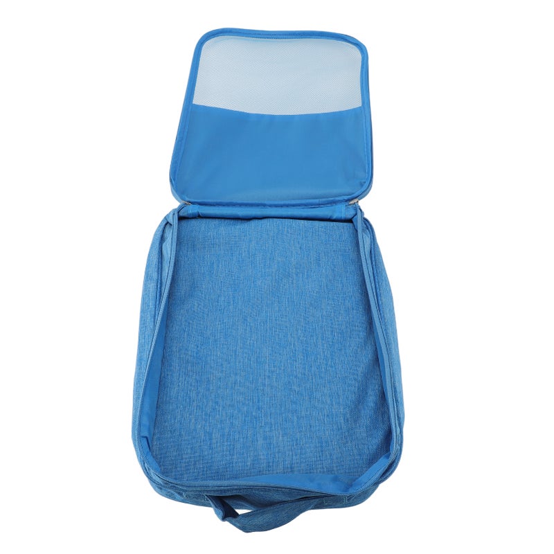 Travel Shoe Bag: 3-Layer 30x22x14cm Breathable Mesh Portable Shoe Storage Organizer - With Carry Handle & Double Zippers for Travel Gym Home Organization - Image 2