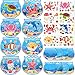 80UncleKimby 32pcs Summer Activities Crafts for Kids Under the Sea Ocean Animal Stickers Kits Bulk Make Your Own Scene Art DIY for Party Games Classroom - Image 3