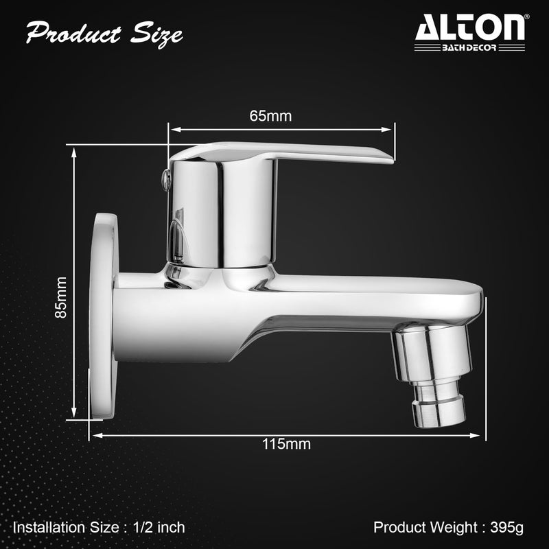 ALTON XNO5020-WM, Brass Washing Machine Bib Cock with Wall Flange | Washing Machine Tap | (Chrome) - Image 2