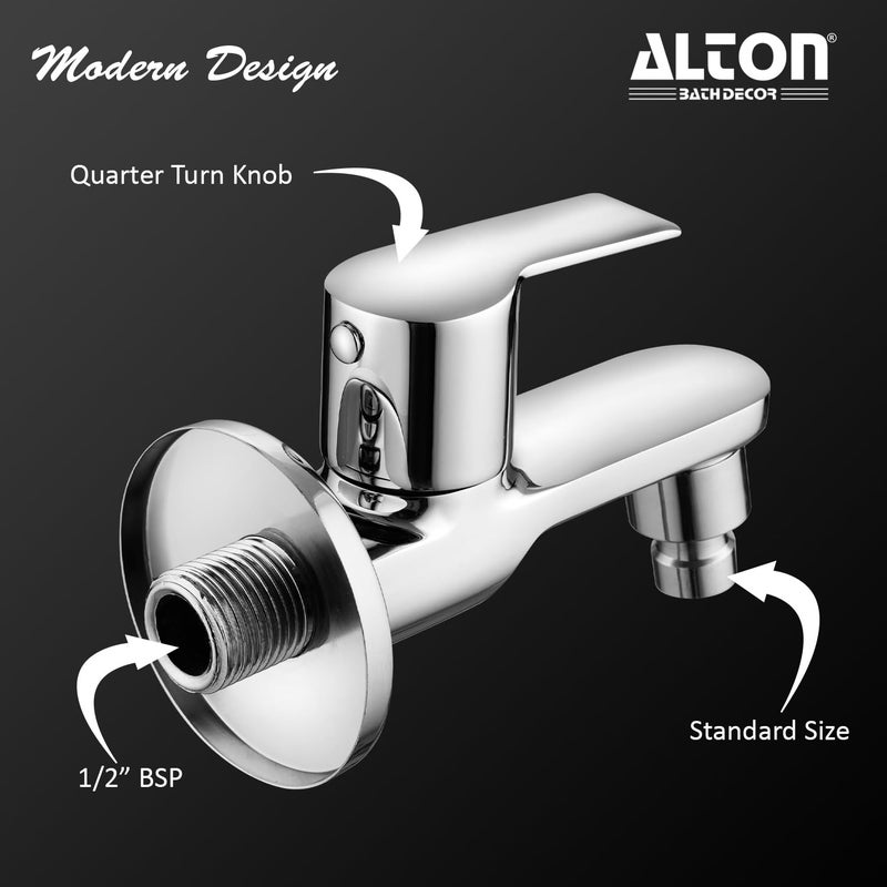 ALTON XNO5020-WM, Brass Washing Machine Bib Cock with Wall Flange | Washing Machine Tap | (Chrome) - Image 4