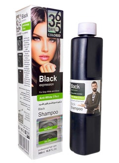 Hair coloring shampoo 365 black, free of ammonia