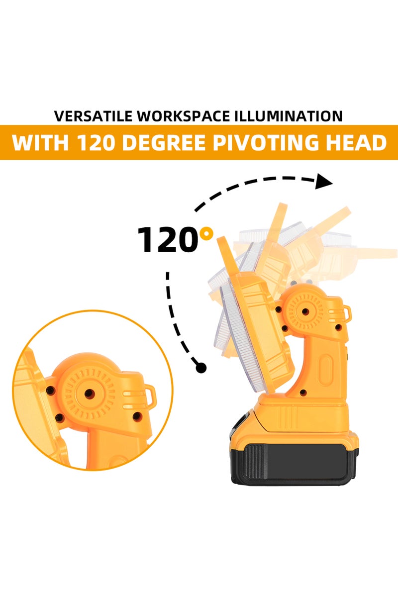 erorex Other Yellow 4200LM LED Work Light for Dewalt 20V Max, 40W, USB & Type-C Port, for Emergencies, Camp - Image 4