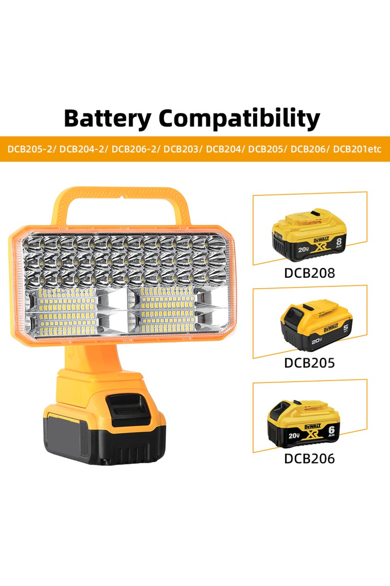 erorex Other Yellow 4200LM LED Work Light for Dewalt 20V Max, 40W, USB & Type-C Port, for Emergencies, Camp - Image 3