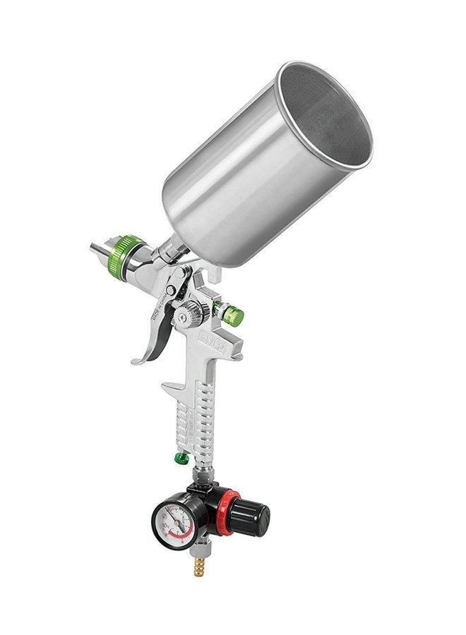NIBEMINENT Mini Air Paint Spray Gun Silver  - Image 1