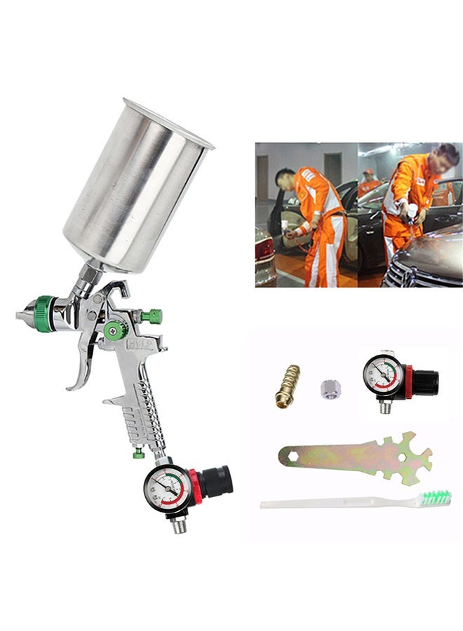 NIBEMINENT Mini Air Paint Spray Gun Silver  - Image 4