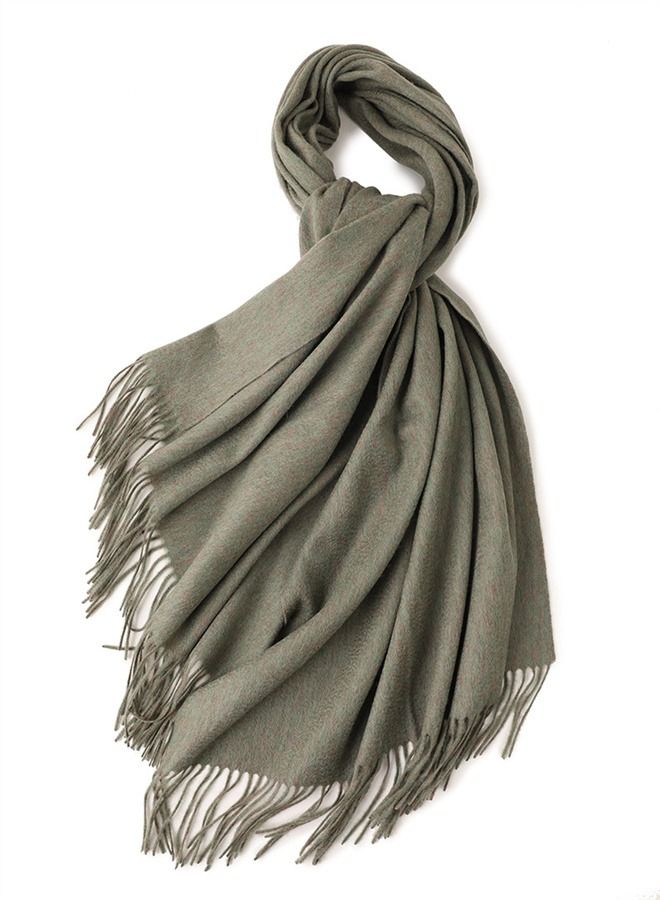 Loquat Solid Warm Thickened Lambswool Scarf  - Image 1