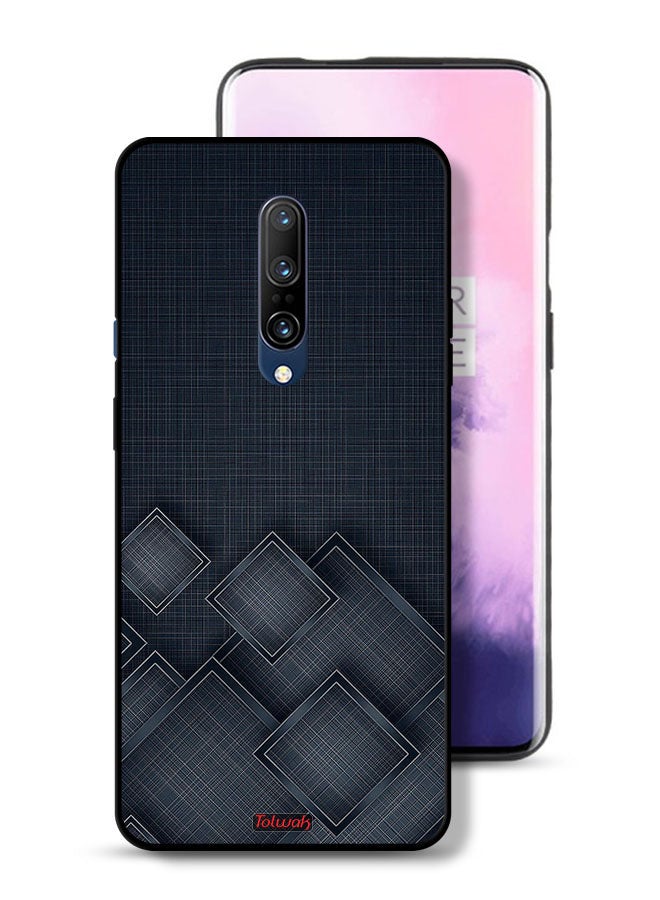 Tolwak OnePlus 7 Pro 5G Protective Case Cover Squares Pattern On Cloth - Image 1