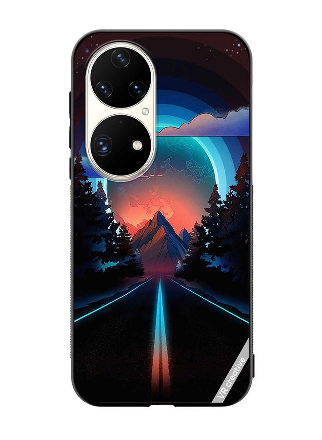 VR CREATIVE Protective Case Cover For Huawei P50 Pro Road To Paradise Design Multicolour - Image 1