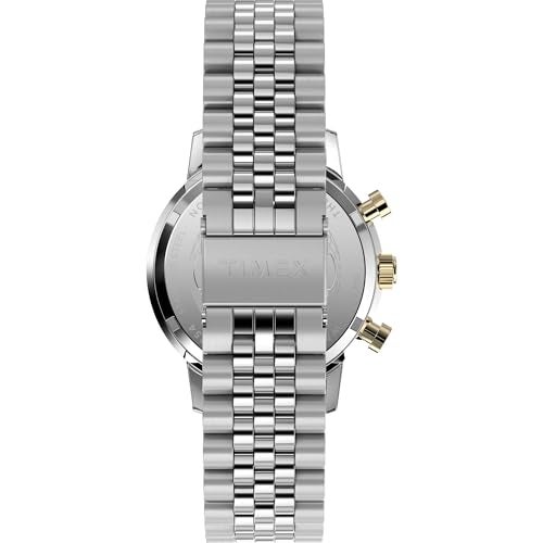 Timex Men's Marlin Quartz Chronograph 40mm Watch - Stainless Steel Bracelet Champagne Dial Two-Tone Case - Image 3