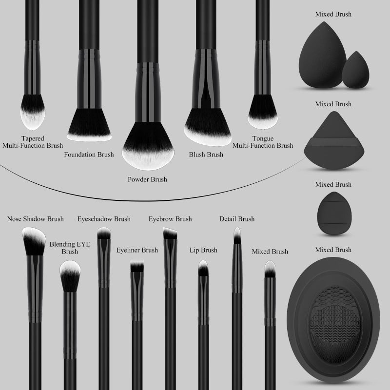 Koccido Makeup Brushes 26 Pcs Makeup Kit,Foundation Brush Eyeshadow Brush Make up Brushes Set - Image 2