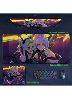 Cyberpunk Edge Walker Mouse Pad Computer Desktop Pad Lucy Edge Runner Cyberpunk 2077 Surrounding-Color:300x250x4mm-Pattern:Edge Walker 032