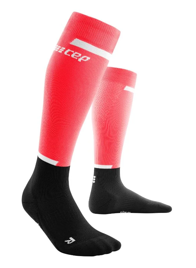 CEP CEP - The Run Compression Socks Tall V4  Pink/Black Men
