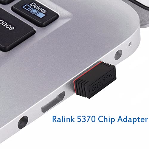 LOTEKOO CLASSYTEK Mini Wireless WiFi USB Dongle Adapter 2.4Ghz, 1000 MBPS for PC Laptop with inbuilt High Gain Antenna, Compatible with Windows MAC, Black - Image 4