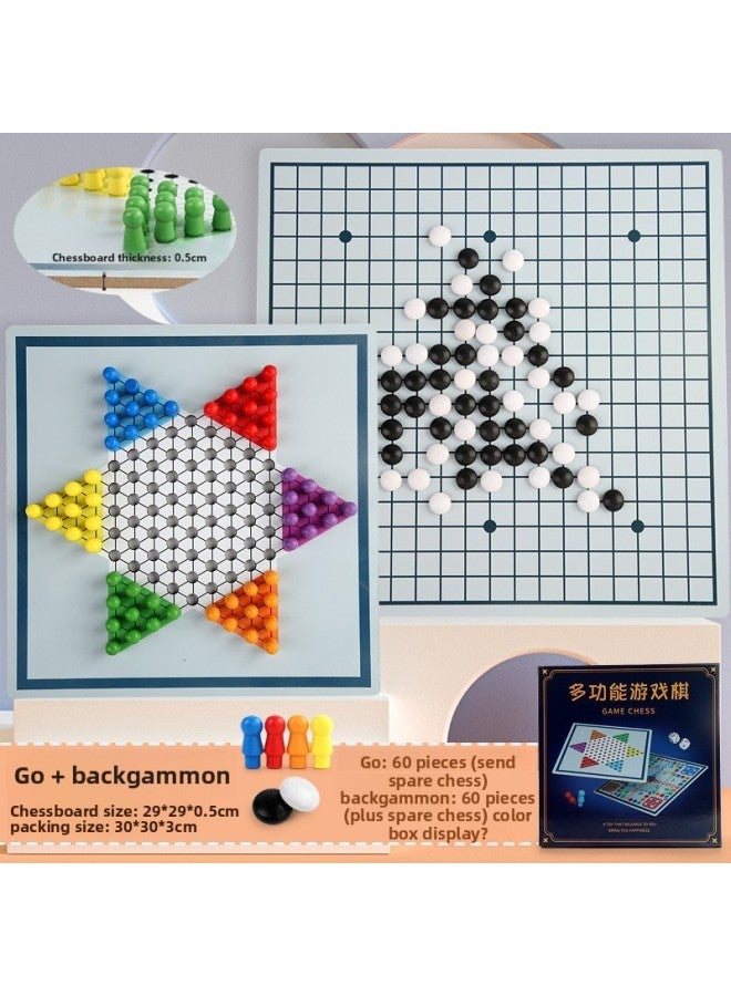 Wooden Flying Chess Checkers Gobang Multifunctional Table Game 27-in-One Educational Children's Adult Toys