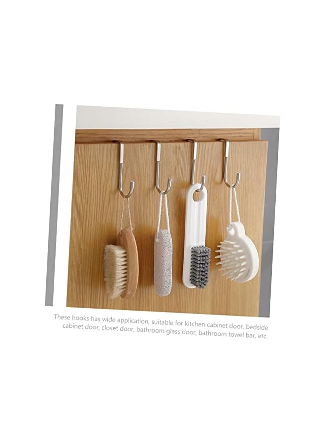 promass Multifunction Double Hanger Hook for home,Stainless Steel Door Hook for Closet Wardrobe Door Kitchen Bathroom Bedroom, Hanging Clothes Bags Towels(4pcs) - Image 2