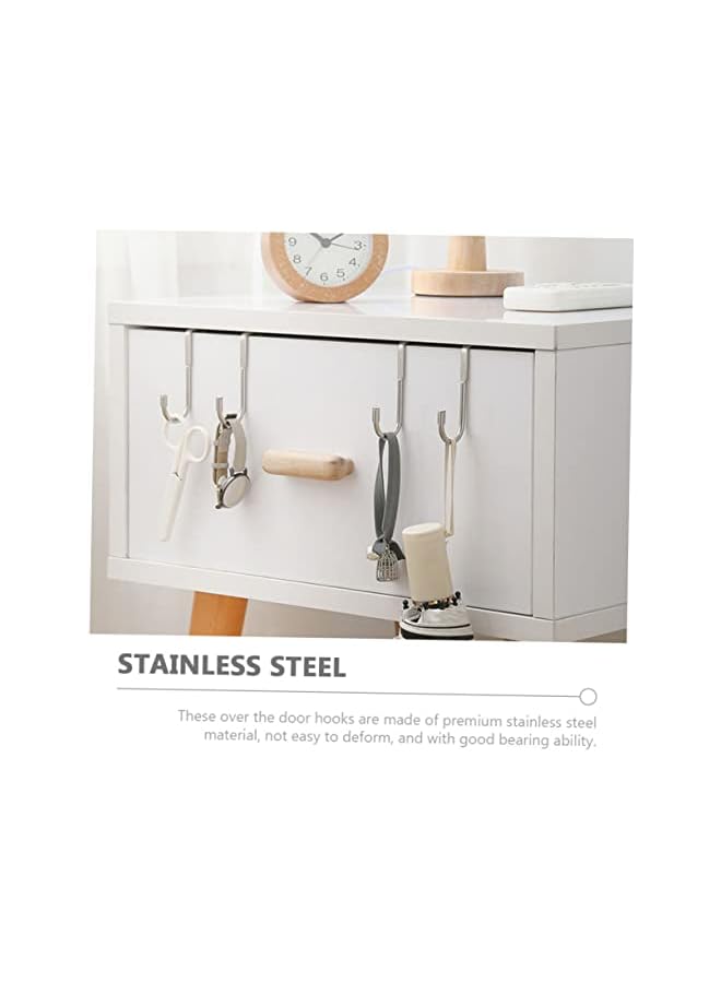 promass Multifunction Double Hanger Hook for home,Stainless Steel Door Hook for Closet Wardrobe Door Kitchen Bathroom Bedroom, Hanging Clothes Bags Towels(4pcs) - Image 5