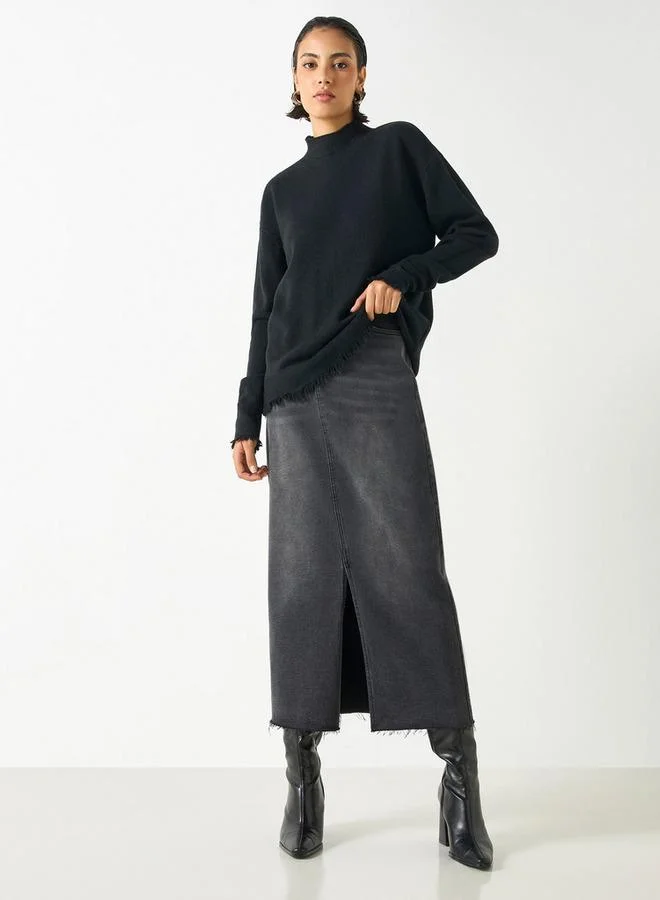 2Xtremz 2Xtremz Textured High Neck Sweater with Long Sleeves