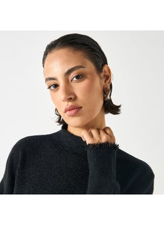 2Xtremz 2Xtremz Textured High Neck Sweater with Long Sleeves  - Image 2