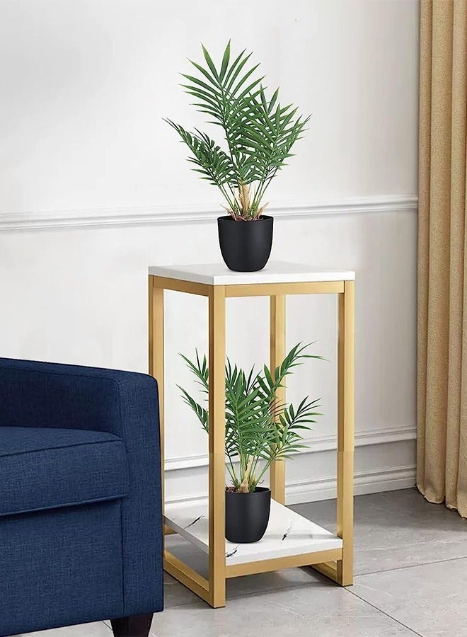 Arabest 2 Pack Fake Plant with Pot 35cm Desk Plant Artificial Potted Plant in Matte Black Pot Greenery Aesthetic House Plants for Home Decor Indoor Bathroom Table Shelf Desk Office Decoration - Image 3