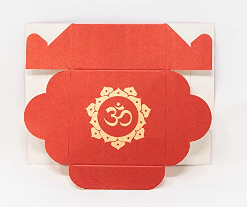 Desi Favors Om Printed Colorful Paper Sweet Boxes for Indian sweets, Cookies, Goodies, Mithai, Candy, Gift boxes Handmade Bulk Mithai box, Favor boxes for wedding, Pooja, 2.95x2.95x1.37 Inch (Pack of 8) - Image 5