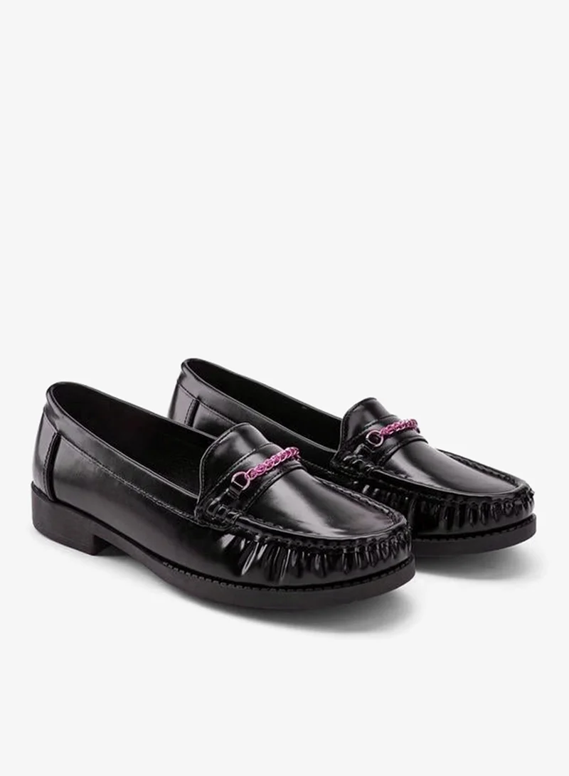 Flora Bella By Shoexpress Flora Bella Chain Detail Slip-On Loafers