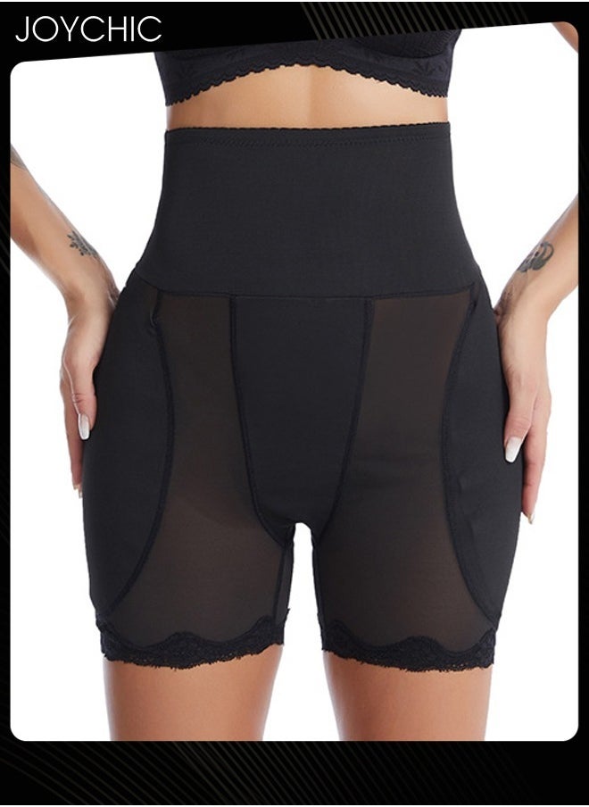 Joychic - Body Shaping and Abdominal Control Breathable Mesh Corset for Women Crotch Enhancement Shapewear Fake Sponge Pads Lifting Pants Black - Image 1
