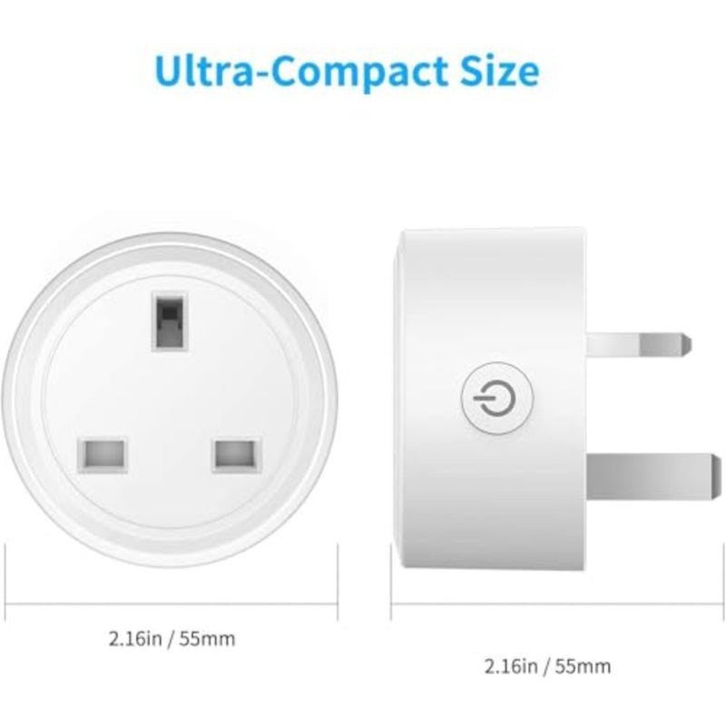 4 PACK WiFi Smart Plug, 16A Smart Outlet Plug Socket Compatible with Alexa, Smart Life APP Wireless Remote Control, with Remote Control and Voice Control, Timer Function, No Hub Required - Image 2