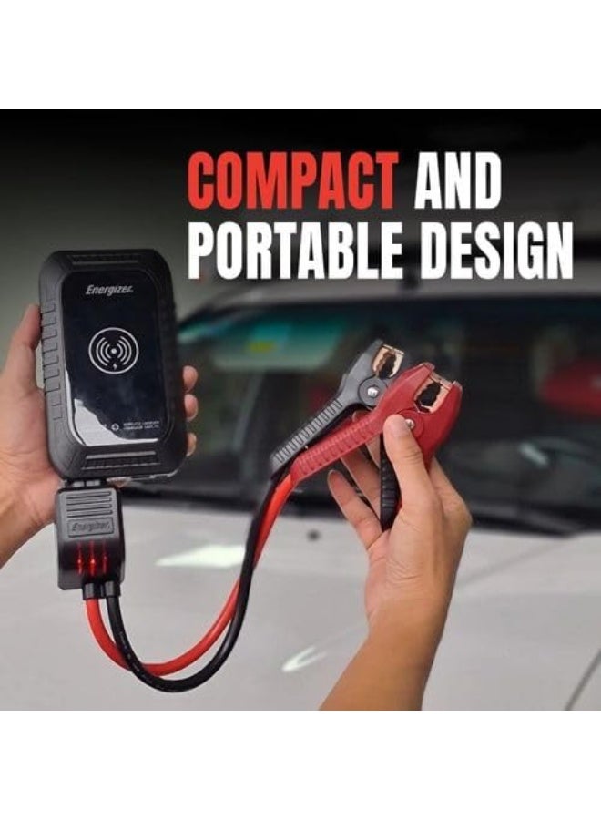 Energizer Portable Auto Battery Charger Jump Starter,12V Lithium Jump Starter Box, Car Battery Booster Pack, Portable Power Bank Charger & Jumper Cables up to 6L Gas 3L Diesel Engine - ETL Certified - Image 3
