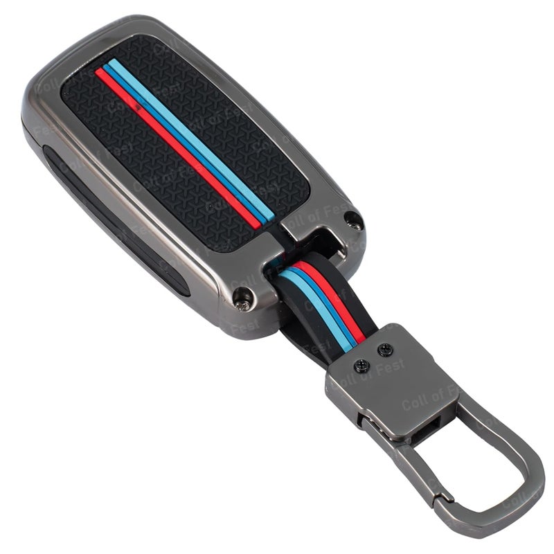 Coll of Fest Metal Silicon Key Cover Compatible with Polo Vento Jetta Ameo Passat and Skoda Rapid Laura Superb Octavia Fabia Yeti 3 Button Flip Key Feature Visible in Low-Light Conditions - Image 5