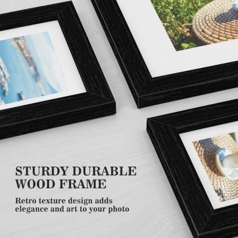 10 Pack Picture Frames for Wall Decor Living Room, Multi Sizes 4x6, 5x7, 8x10 Photo Frames for Room Decor and Wall Art, Classic Black Home Decor Frames - Image 3