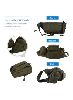 erorex Waist Bag Tactical Pockets 1000D Fanny Pack Hip Belt Bag Molle Belt Pouch Gadget Pouch EDC Pouch for Men and Wome Hiking Climbing Outdoor Cycling Casual Sports (Green)  - Image 4