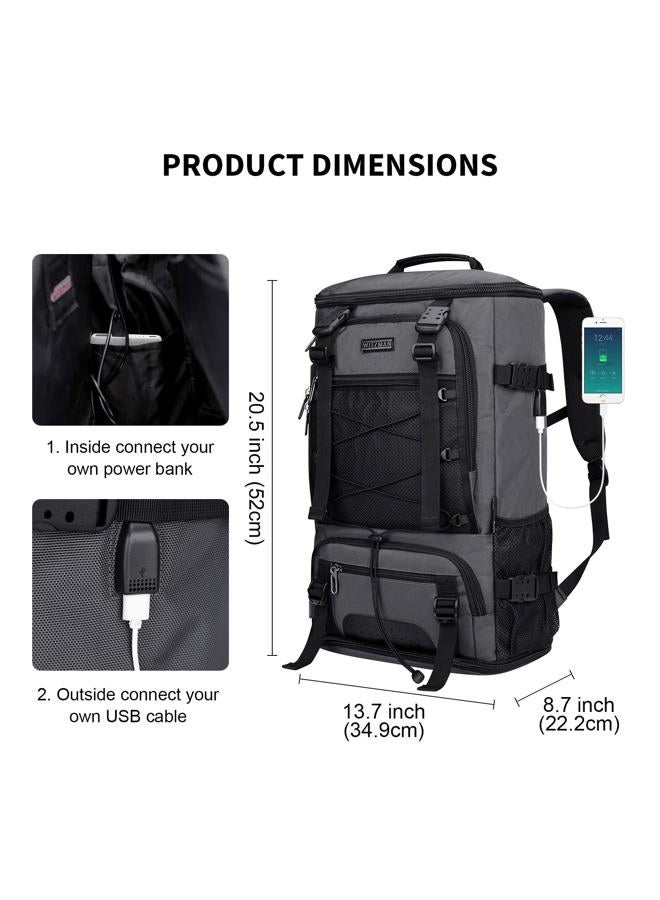 WITZMAN Travel Backpack for Men Convertible Large Carry on Backpack with Shoe Compartment for Airplanes Fit 17 Inch Laptop, Silvery Grey, Rucksack Backpacks - Image 4