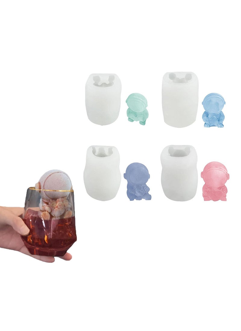 Arabest - 4-Pcs Astronaut Ice Cube Mold - Image 1