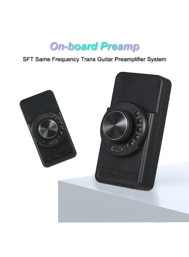 دبل نظام تضخيم جيتار مسبق SFT بنفس التردد مع جهاز التقاط الرنين OS1 مع تأخير الكورس وبطارية ليثيوم أيون قابلة لإعادة الشحن (تحتاج إلى فتحات للتثبيت) - Image 2