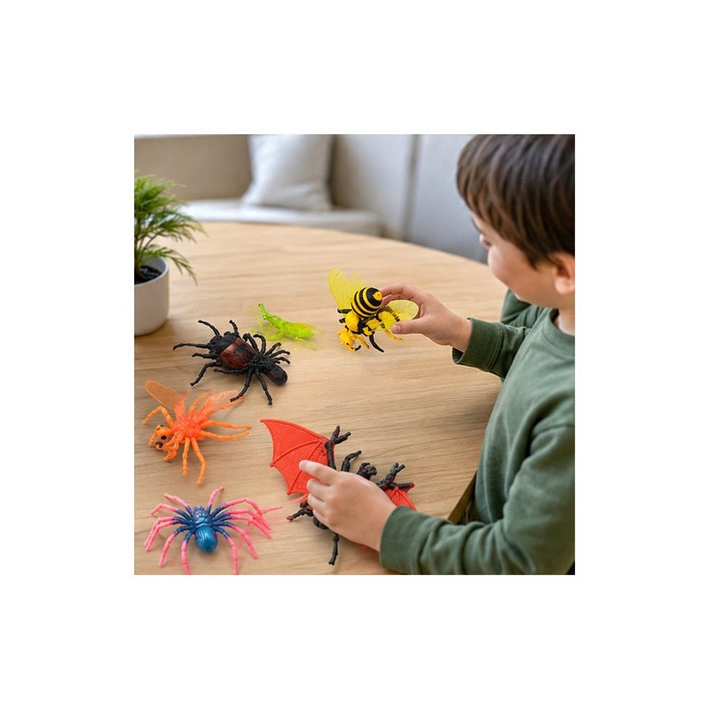 Jungle Animal Insect Toy Figures Set for Kids Ages 3 and Above, Multicolour Bug Playset - Image 4