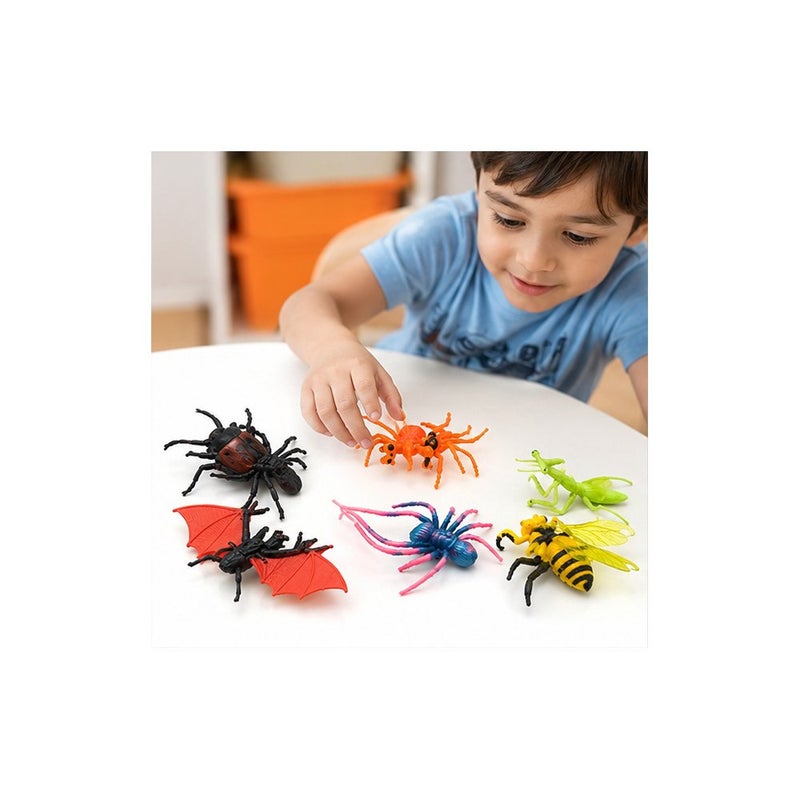 Jungle Animal Insect Toy Figures Set for Kids Ages 3 and Above, Multicolour Bug Playset - Image 3