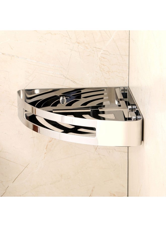 FORTUNE Stainless Steel 304 Wall Mount Corner Shelf Bathroom Multi-Functional Storage Shelf/Rack & Caddy Basket Bathroom Accessories (8.5x8.5 Inch) - (Pack of 2, Chrome) - Image 4