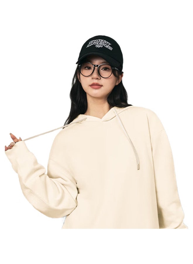 GENIOLAMODE Men'S Hoodie Spring And Autumn Loose-Fit Hoodie Youth Printed Sweatshirt Men Black L - Image 1