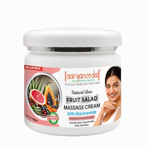 Aryanveda Fruit Salad Face Massage Cream 400g | Skin Brightening & Glow | For All Skin Types | Salon & Home Use - Image 1