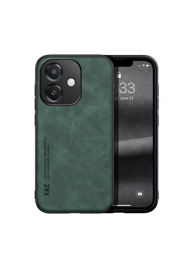 S-TOP Case For OPPO A3x 5G India Skin Feel Magnetic Leather Back Phone Case - Image 1