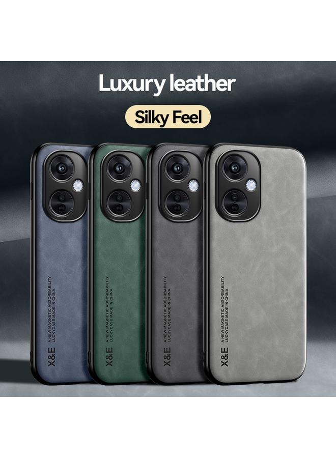 S-TOP Case For OPPO A3x 5G India Skin Feel Magnetic Leather Back Phone Case - Image 3