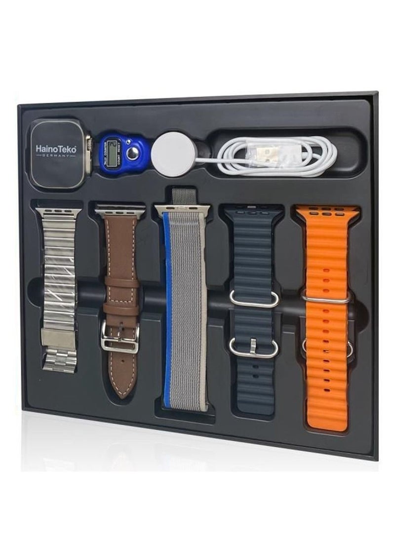 Haino Teko - Haino Teko Germany T95 Ultra Max Smart  Watch Ultra with Five Strap and Wireless Charger for Men's - Image 1